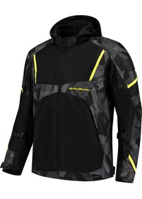 Rusty Stitches Carlo Camo, stoffen jas , kleur: Zwart/Grijs/Neon-Geel , maat: L
