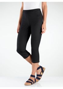 Damen Caprihose in Jeans-Optik in schwarz ,Größe 46, WITT, 65% Baumwolle, 30% Polyester, 5% Elasthan
