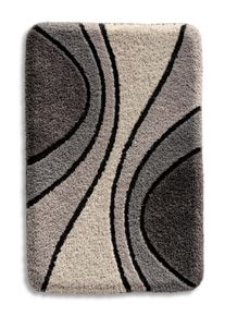 Hagemann unisex Badmat in grijs ,maat 50x50 cm - Wc-matje met uitsparing, Witt, 100% Polyacryl