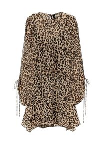 Mango Kleid Damen beige / schwarz Größe 34