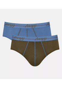 Sloggi Heren Slip 'Start' blauw / olijfgroen / rood S
