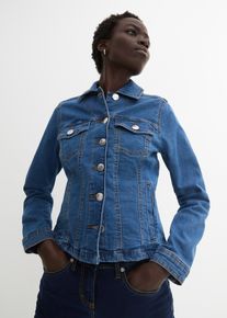 Spijkerjas - blauw - maat 40 - met katoen - bonprix