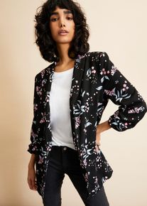 Lange blazer met print - zwart - maat 44 - bonprix