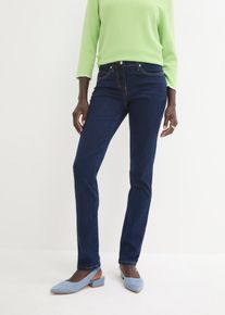 Slim fit jeans mid waist super stretch - blauw - maat 40 - met katoen - bonprix