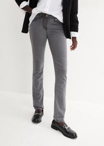 Slim fit jeans mid waist super stretch - grijs - maat 40 - met katoen - bonprix