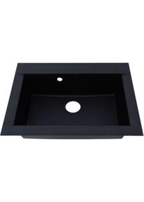 respekta Ohio Mineralite Einbauspüle mit 1 Becken, 66 x 50 cm, schwarz