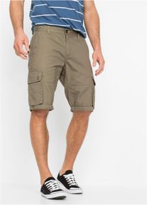 Cargo-Bermuda aus reiner Baumwolle Regular Fit, grün, Größe 46, 100% Baumwolle, bonprix