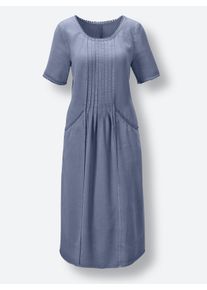 CREATION L PREMIUM Damen Sommerkleid in Lyocell-Qualität in taubenblau ,Größe 46, Witt, 100% Lyocell