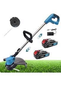 Teetok - Trimmers de haies électriques, strimerie de coupe-herbe sans fil Stroit +1 ligne de remplacement de la ligne de remplacement + batterie