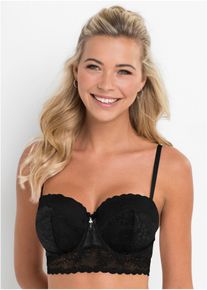 bonprix Femei Sutien bardot, cu arcuri negru 95