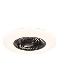 Alva Ventilateur de plafond lumineux Luminaires Globo Lighting LED Blanc, 1 lumière, Télécommandes, Changeur de couleurs