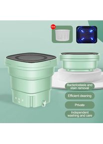 Mini machine a laver portable Machine a laver a seau pliante 4.5l Mini machine a electromenager Prise verte de l'UE-vert