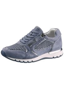 Caprice Dames Sneaker in bleu ,maat 37, Witt, 80% Su&egrave;de, 15% Textiel, 5% Imitatieleer