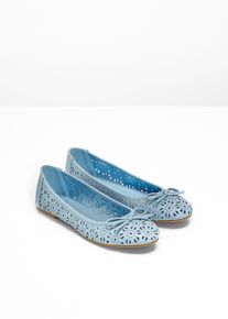 Ballerinat kahdella lestill&auml;, sininen, 35, bonprix