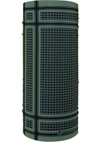 Zan Headgear Motley Tube Houndstooth, multifunctional headwear , color: Black/Dark-Green , size: One Size