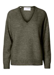 Selected Femme Dames Trui 'Lulu' olijfgroen XS