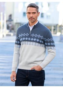 Heren Pullover in rookblauw gemêleerd ,maat 46, WITT, 100% Polyacryl