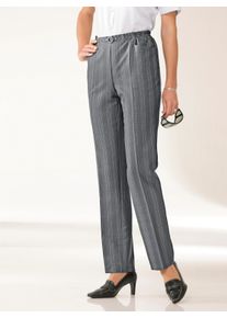 Dames Comfortbroek per 2 stuks in antraciet + antraciet geruit ,maat 215, WITT, 98% Polyester, 2% Viscose