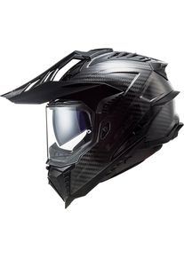 LS2 MX701 Explorer Carbon Solid, casco enduro , colore: Nero , dimensione: M