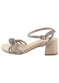 Buffalo Dames Sandalen met riem 'Lilly Bow' taupe / zilver 36