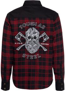 King Kerosin Motor Gear - Tough as Steel, overhemd/jasje van tex , kleur: zwart/rood , maat: XL