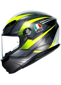 AGV K6 S Excite, casco integrale , colore: Opaco Grigio/Giallo Fluo , dimensione: XS