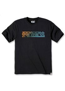 Carhartt Logo Graphic, t-shirt , kleur: zwart/geel/blauw , maat: S