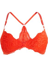 bonprix Biustonosz bustier z poliamidu z recyklingu pomarańczowy 34
