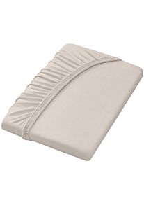 Dormisette unisex Hoeslaken in naturel ,maat 1 st. 90x190 - 100x200 cm, Witt, 75% Katoen, 25% Polyester