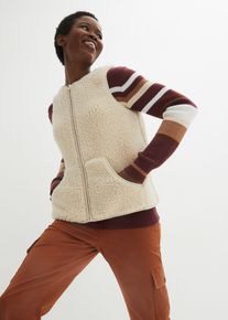 Teddyliivi kengurutaskulla, beige, 48, bonprix