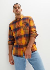 Miehet Pitkähihainen flanellipaita, sininen, 45/46 (XXL), 100% puuvilla, bonprix