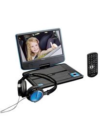 Lenco DVP-910BL - Portable 9" DVD player with USB headphones and mounting bracket - Blue/Black