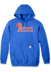 Carhartt Midweight Graphic, hoodie , color: Blue/Orange , size: XL