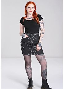 Hellbunny - Jack O Lantern Black - Spódnica - czarny - XXL - 99% bawełna, 1% elastan,Dżinsowa