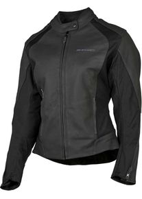 GC Bikewear Sienna, leder/textiel jasje dames , kleur: zwart , maat: 48