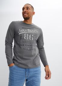 Miehet Pitkähihainen paita luomupuuvillasta, harmaa, 56/58 (XL), bonprix