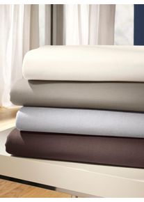 Estella unisex Hoeslaken in lichtgrijs ,maat 1 st. 90x190 - 100x200 cm, Witt, 100% Katoen
