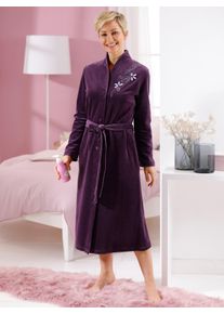 Miss Ulrike Dames Ochtendjas in druif ,maat 36/38, Witt, 80% Katoen, 20% Polyester
