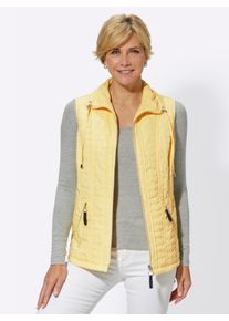 Dames Bodywarmer met ritszakken in geel ,maat 38, WITT, 100% Polyester