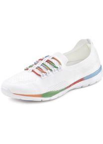 Lascana Dames Sneaker in wit/multi ,maat 35, Witt, 100% Textiel