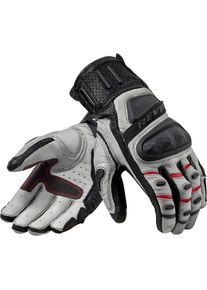 Revit Cayenne 2, handschoenen , kleur: lichtgrijs/zwart/rood , maat: L