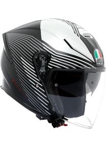 AGV K5 Jet Evo Control, kask odrzutowy , kolor: Matowy Czarny/Biały , rozmiar: S