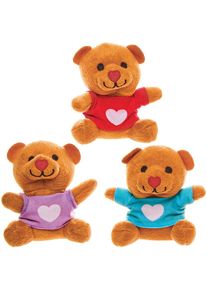 Love Heart Teddy Bear Soft Toys (Pack of 4)