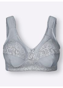 wäschepur Dames Steunbeha zonder beugel in Zilverkleur ,maat 100B, Witt, 90% Polyamide, 10% Elastan