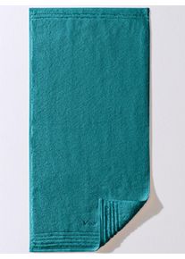 Vossen unisex Handdoek in petrol ,maat 16x22 cm, 2 - Washandje, Witt, 100% Katoen