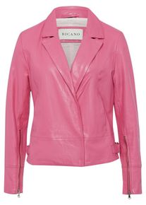 Lederjacke Talbot Runhof X PETER HAHN pink