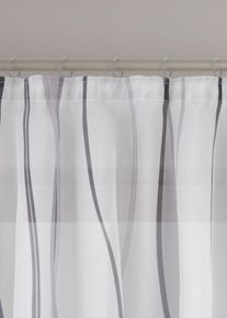 bonprix Z&aacute;clona s vlnov&yacute;m vzorom (1 ks), biela, D/&Scaron;: 145/140 cm