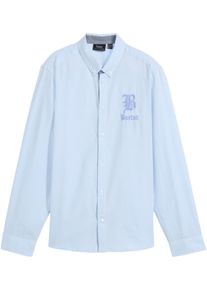 bonprix Cămaşă cu mâneci lungi albastru 152/158