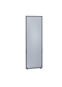 Pared separadora, plástico, marco gris pizarra, gris plata, HxA 1950 x 650 mm