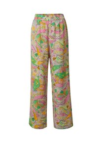 MONKI Dames Broek geel / groen / rosa / wit 38
